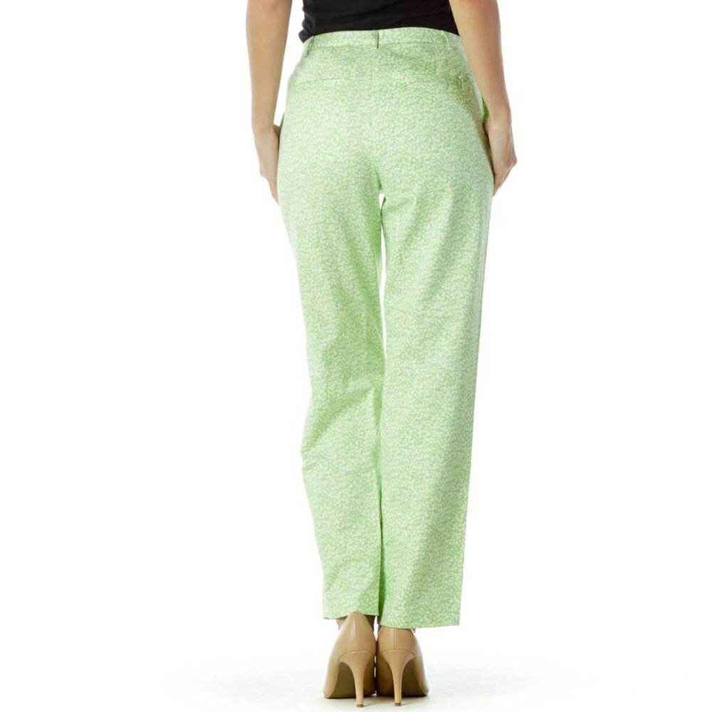 J.Crew Green White Floral Pants - Picture 3 of 3